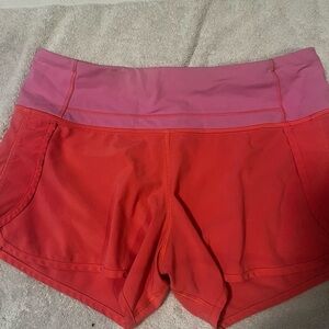 Women's Red and Pink Shorts